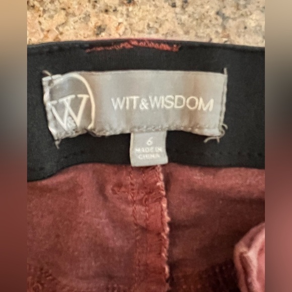 WIT & WISDOM ‘ab'solution High Waist Ankle Skinny Pants Burnt Henna Size 6 EUC - Picture 10 of 11
